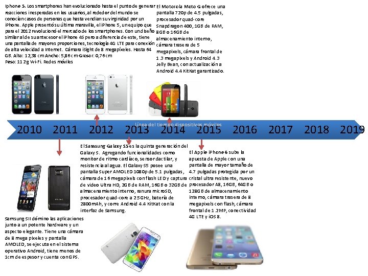 Iphone 5. Los smartphones han evolucionado hasta el punto de generar El Motorola Moto