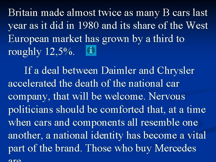 Britain made almost twice as many B cars last year as it did in