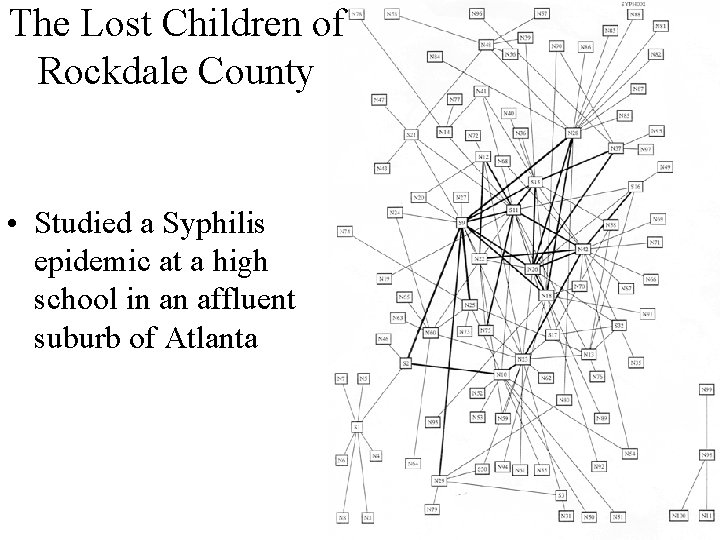 The Lost Children of Rockdale County • Studied a Syphilis epidemic at a high The Lost Children of Rockdale County • Studied a Syphilis epidemic at a high