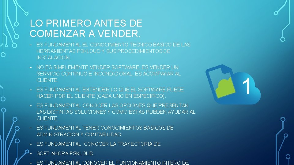 LO PRIMERO ANTES DE COMENZAR A VENDER. - ES FUNDAMENTAL EL CONOCIMIENTO TECNICO BASICO