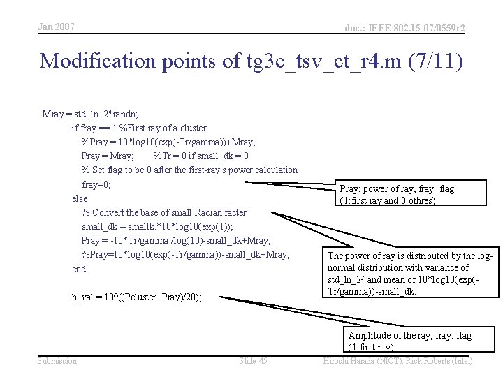 Jan 2007 doc. : IEEE 802. 15 -07/0559 r 2 Modification points of tg