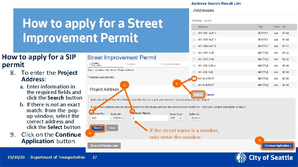 How to apply for a Street Improvement Permit How to apply for a SIP