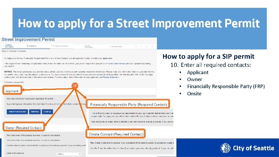 How to apply for a Street Improvement Permit How to apply for a SIP