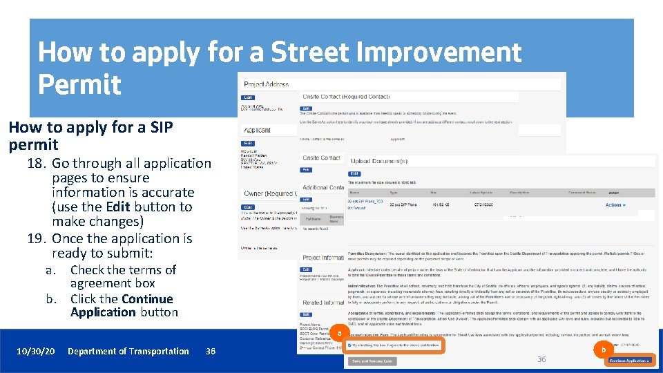 How to apply for a Street Improvement Permit How to apply for a SIP