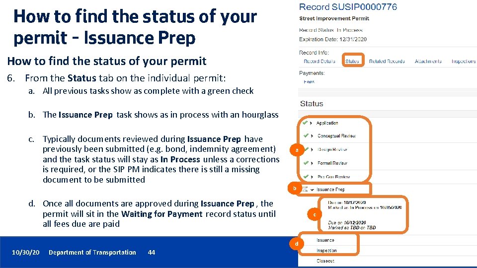 How to find the status of your permit – Issuance Prep How to find