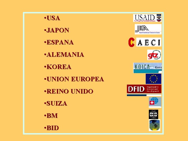  • USA • JAPON • ESPANA • ALEMANIA • KOREA • UNION EUROPEA