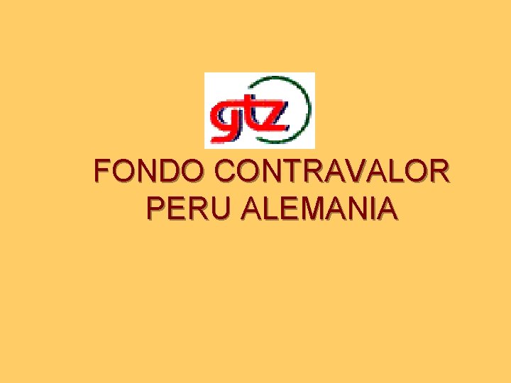 FONDO CONTRAVALOR PERU ALEMANIA 