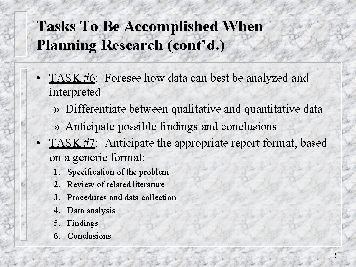 Researching Task Introduction to Educational Research 4 th ed C