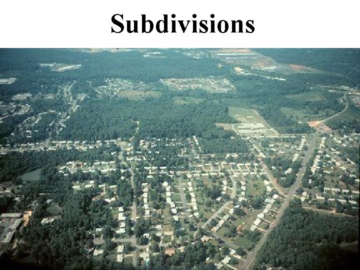 Subdivisions 