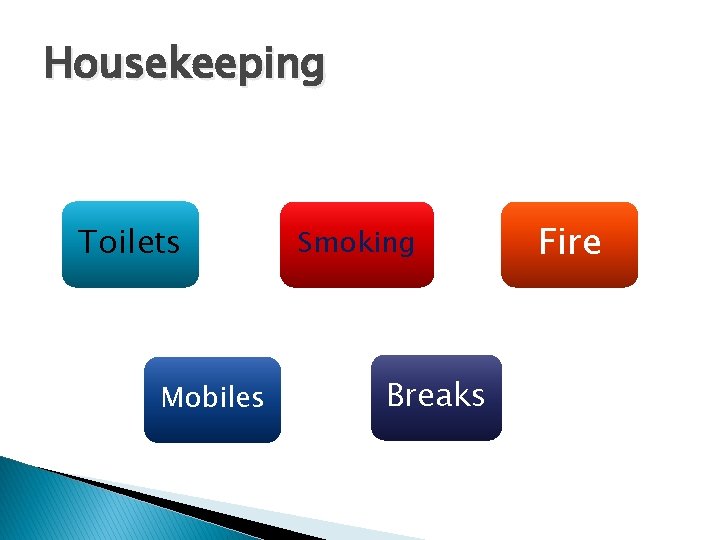 Housekeeping Toilets Mobiles Smoking Breaks Fire 