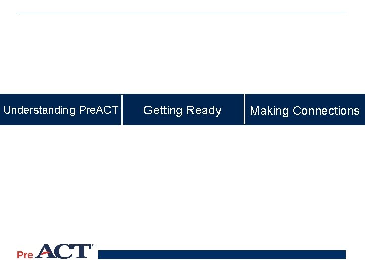 Understanding Pre. ACT Getting Ready Making Connections 4 
