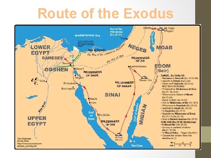 Route of the Exodus 