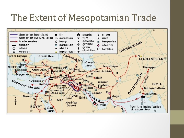 The Extent of Mesopotamian Trade 
