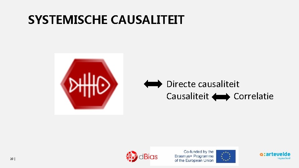 SYSTEMISCHE CAUSALITEIT Directe causaliteit Correlatie 20 | 