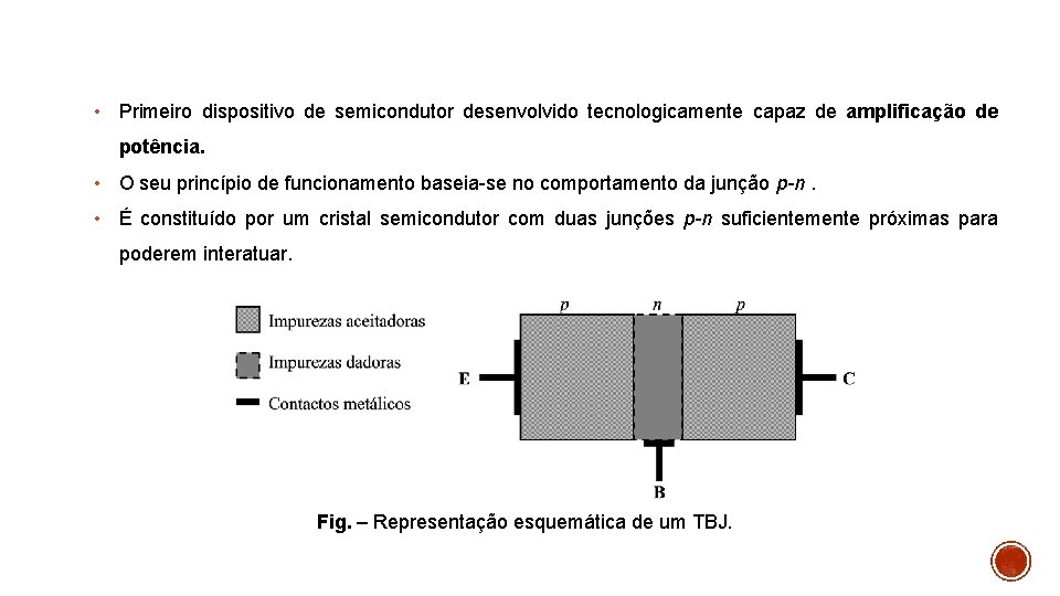  • Primeiro dispositivo de semicondutor desenvolvido tecnologicamente capaz de amplificação de potência. •