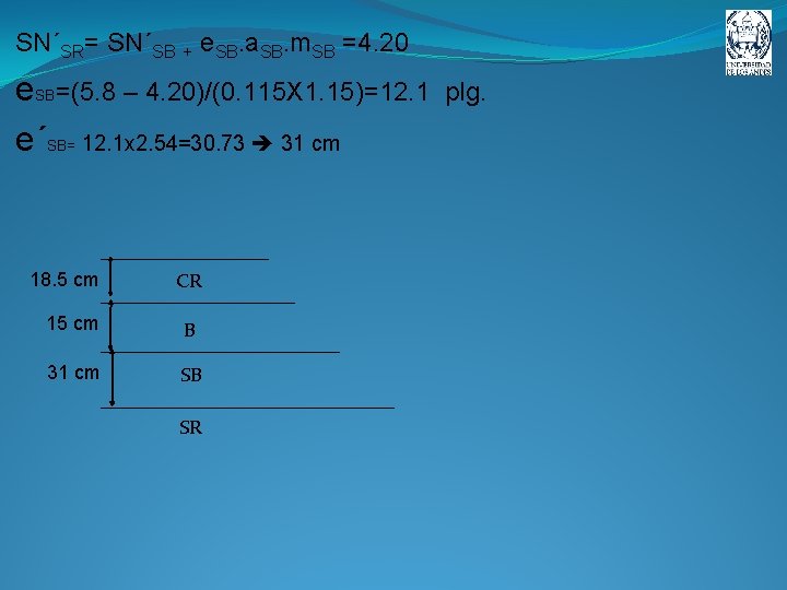 SN´SR= SN´SB + e. SB. a. SB. m. SB =4. 20 e. SB=(5. 8