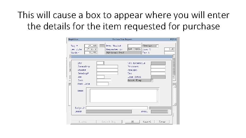 This will cause a box to appear where you will enter the details for