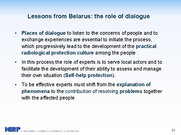 Lessons from Belarus: the role of dialogue • Places of dialogue to listen to