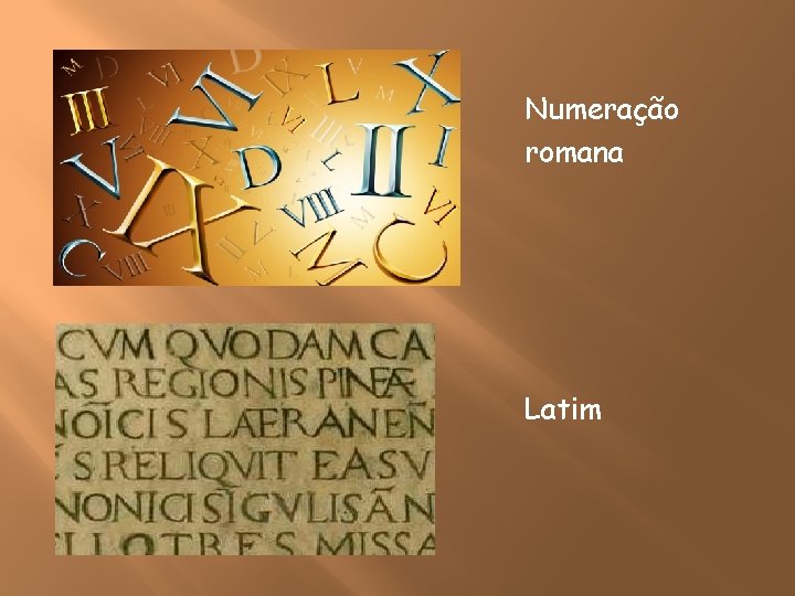Numeração romana Latim 