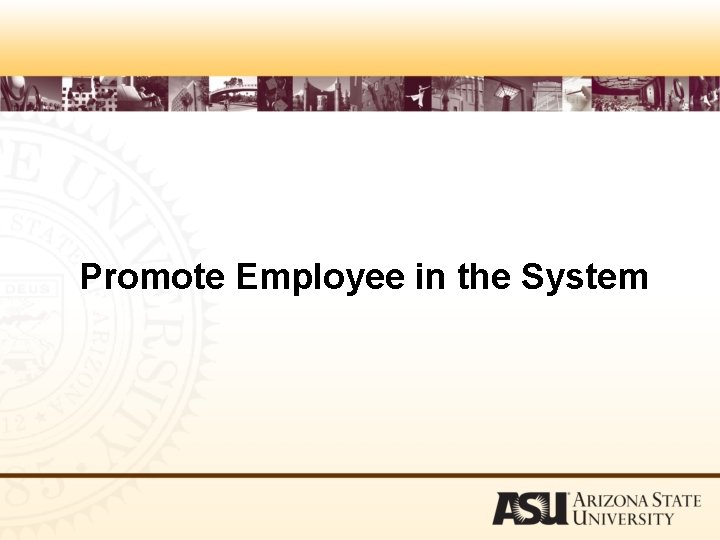 Promote Employee in the System 