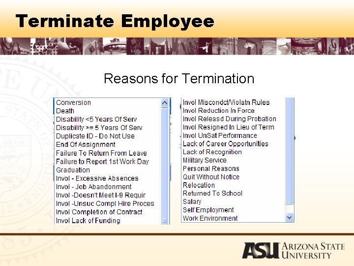 Terminate Employee Reasons for Termination 