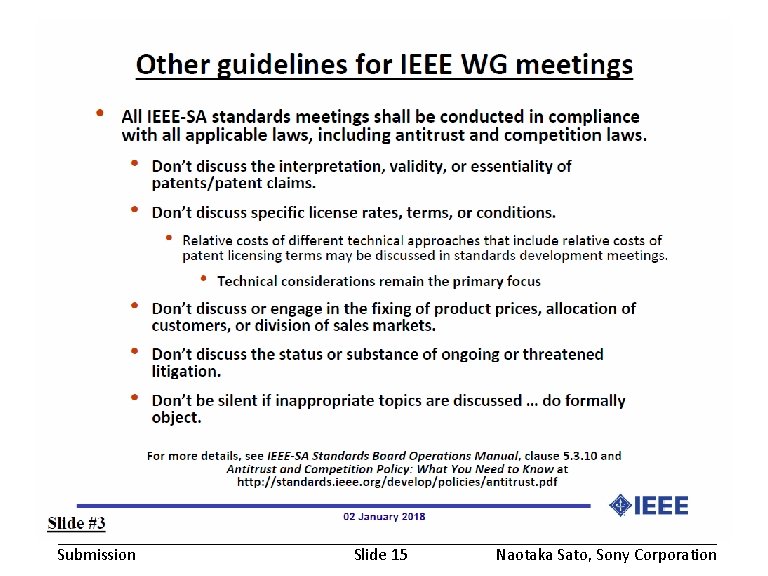 February 2018 Submission doc. : IEEE 802. 19 -18/0014 r 1 Slide 15 Naotaka