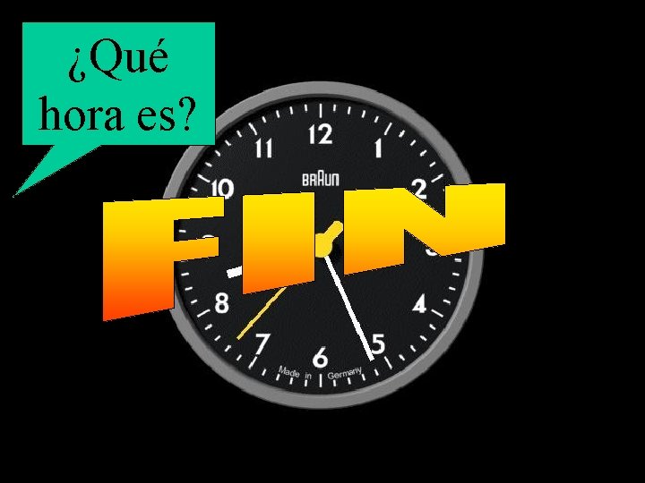 ¿Qué hora es? 