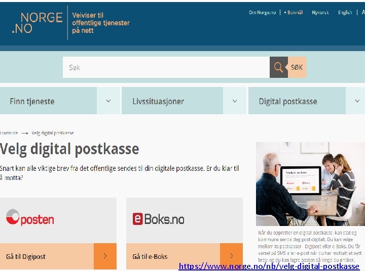 https: //www. norge. no/nb/velg-digital-postkasse 