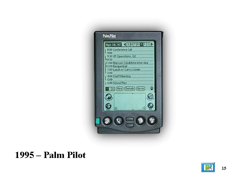 1995 – Palm Pilot 15 