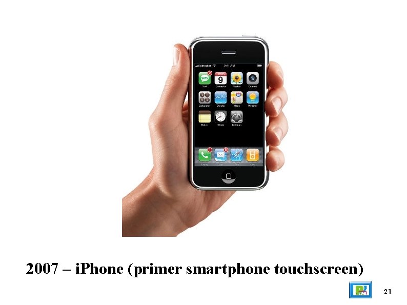 2007 – i. Phone (primer smartphone touchscreen) 21 