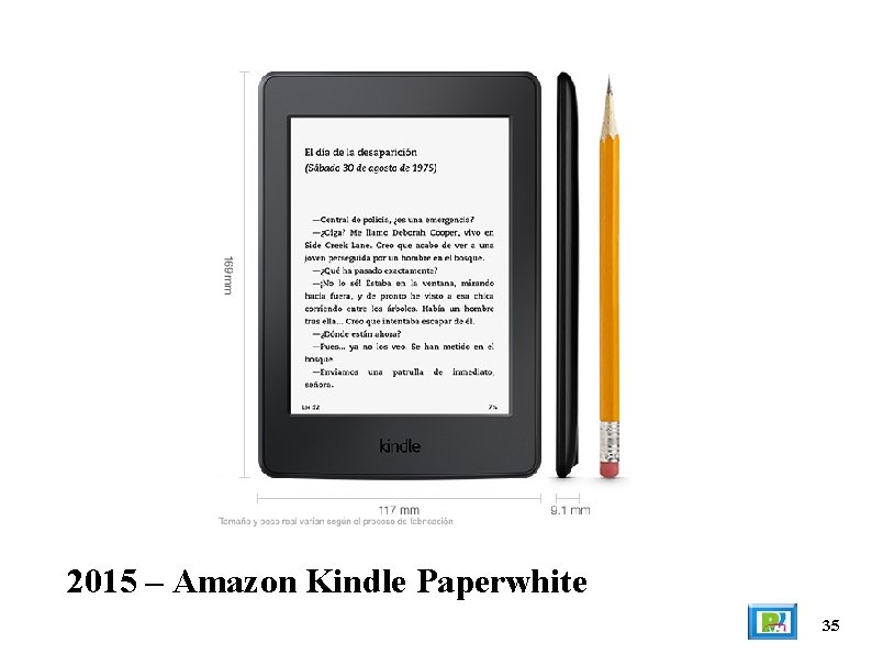 2015 – Amazon Kindle Paperwhite 35 