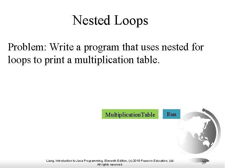 Nested Loops Problem: Write a program that uses nested for loops to print a Nested Loops Problem: Write a program that uses nested for loops to print a