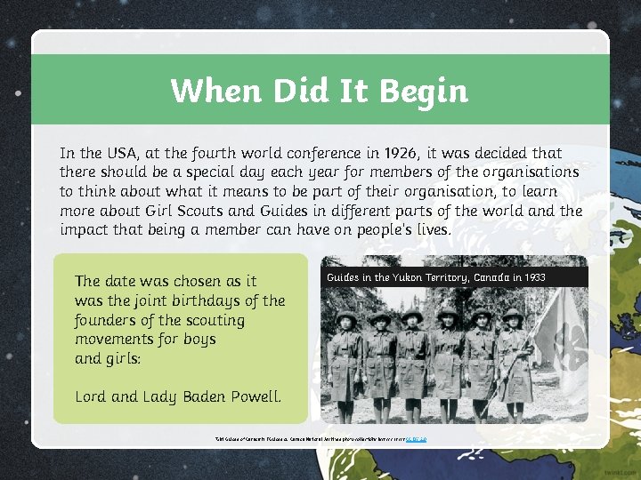 When Did It Begin In the USA, at the fourth world conference in 1926,