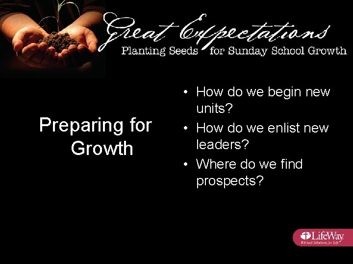 Preparing for Growth • How do we begin new units? • How do we