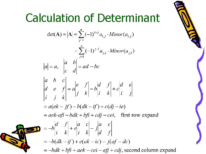 Calculation of Determinant 
