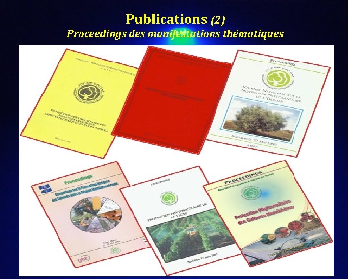 Publications (2) Proceedings des manifestations thématiques 