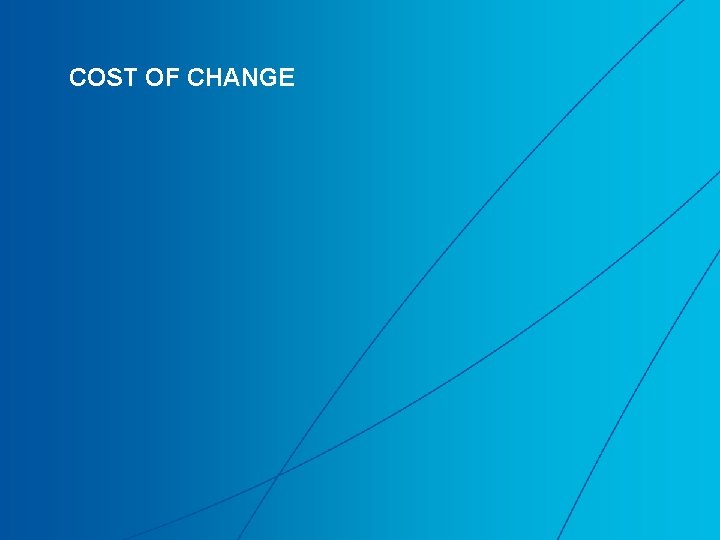 COST OF CHANGE 