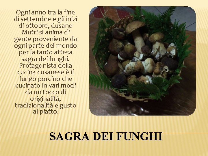 Ogni anno tra la fine di settembre e gli inizi di ottobre, Cusano Mutri Ogni anno tra la fine di settembre e gli inizi di ottobre, Cusano Mutri