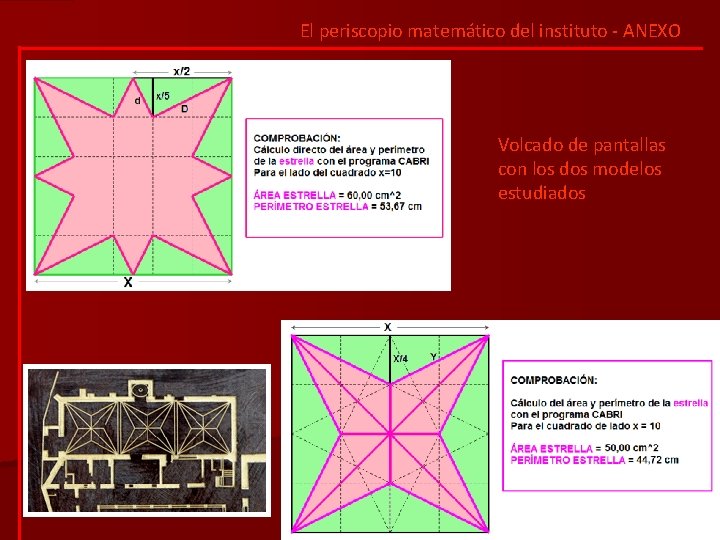 El periscopio matemático del instituto - ANEXO Volcado de pantallas con los dos modelos