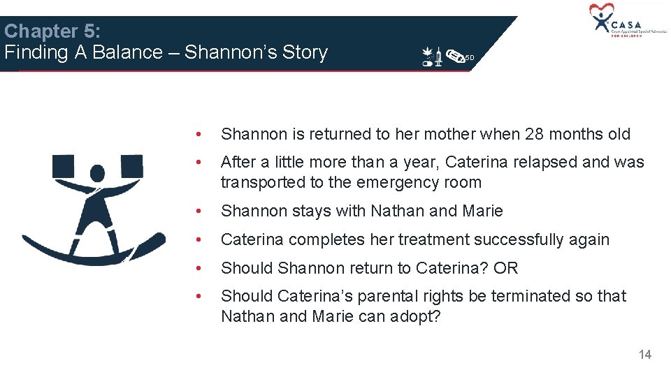 Chapter 5: Finding A Balance – Shannon’s Story 5 D • Shannon is returned