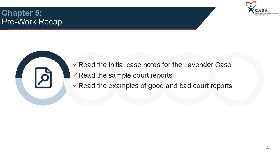 Chapter 5: Pre-Work Recap üRead the initial case notes for the Lavender Case üRead