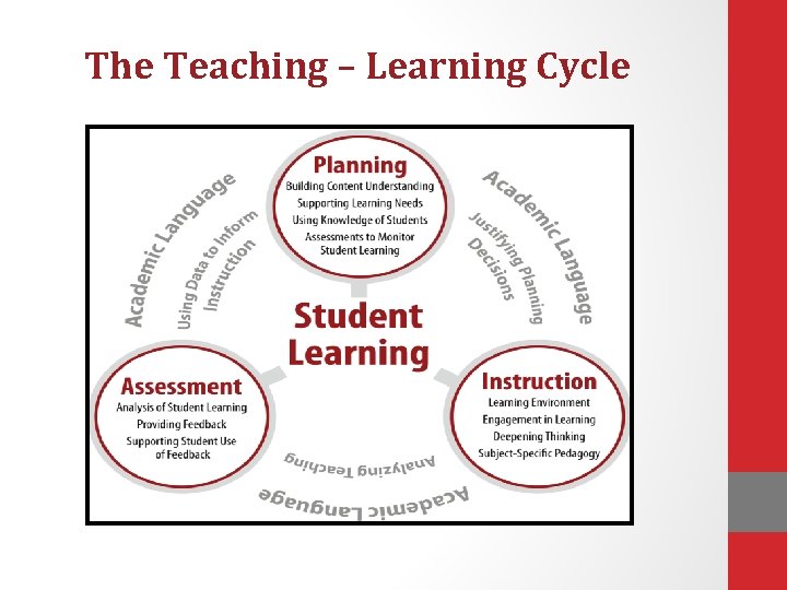 The Teaching – Learning Cycle 