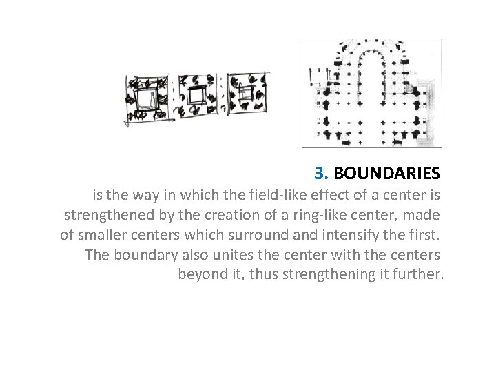 3. BOUNDARIES is the way in which the field-like effect of a center is