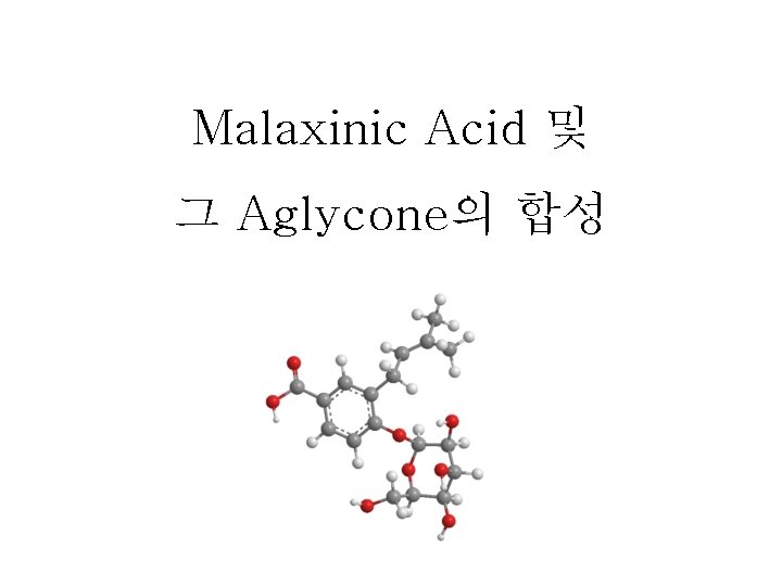 Malaxinic Acid 및 그 Aglycone의 합성 