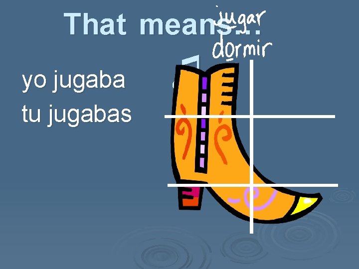 That means… yo jugaba tu jugabas ♫ 