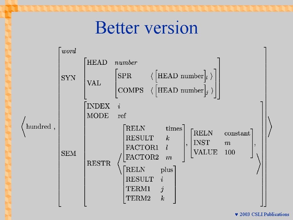 Better version © 2003 CSLI Publications 