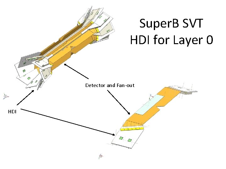 Super. B SVT HDI for Layer 0 Detector and Fan-out HDI 