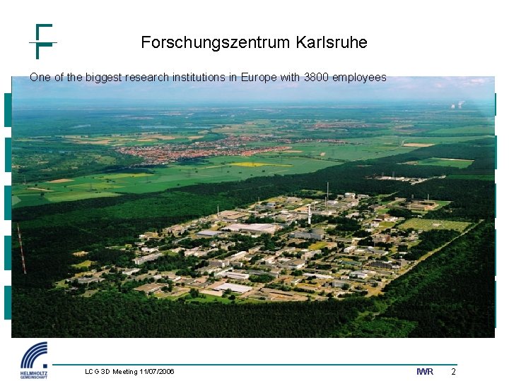 Forschungszentrum Karlsruhe One of the biggest research institutions in Europe with 3800 employees Structure