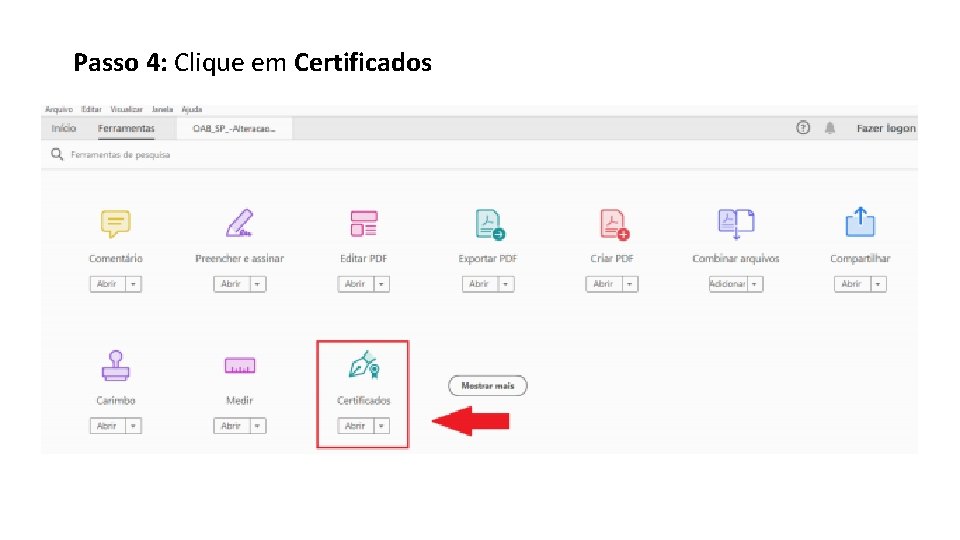 Passo 4: Clique em Certificados 