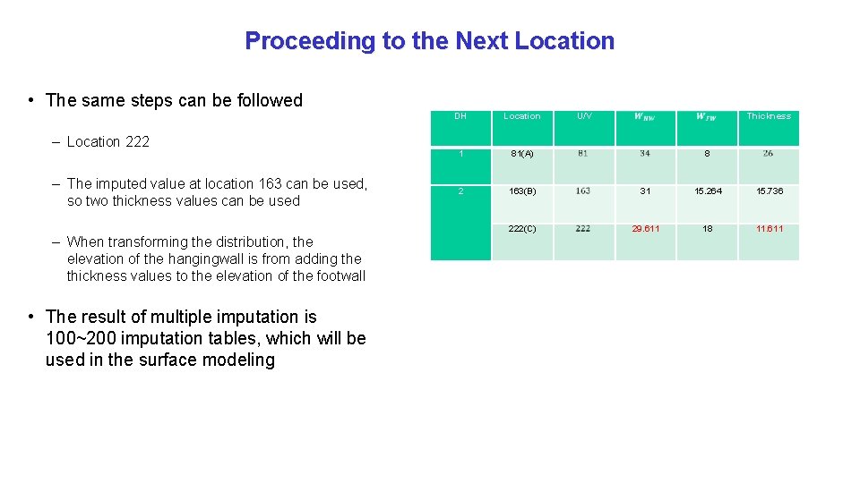 Proceeding to the Next Location • The same steps can be followed – Location